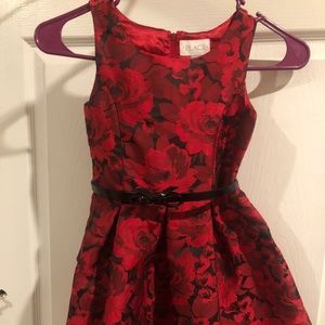 Red flower dress